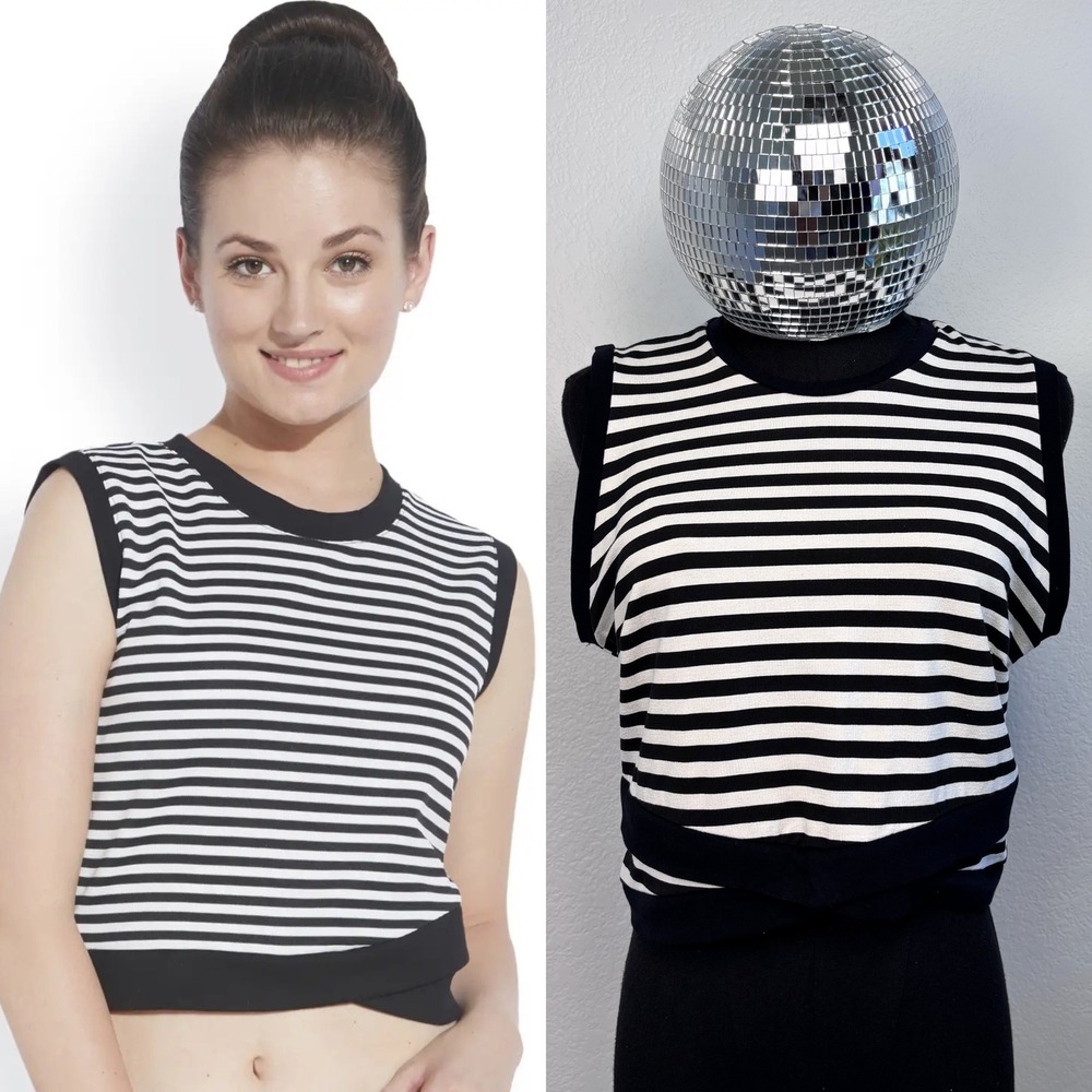 Boohoo Striped Sleeveless Crop Top | Indie Sleeze English style US Size 8 NEW‎
